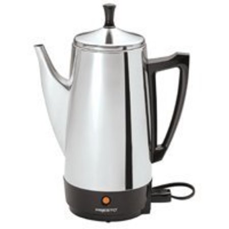 NATIONAL PRESTO Presto 02811 Electric Coffee Maker, 120 V, 800 W, 2 to 12 Cups Capacity, Stainless Steel 2811